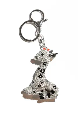 porte-cle girafe multicolore