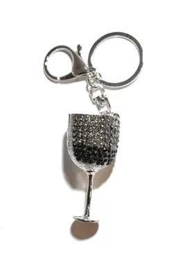 porte-cle coupe a vin multicolore