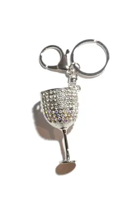 porte-cle coupe a vin multicolore