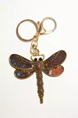 porte-cle libellule multicolore
