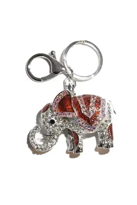 porte-cle éléphant multicolore