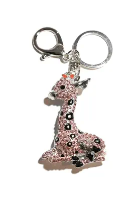 porte-cle giraphe multicolore