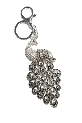 porte-cle paon multicolore