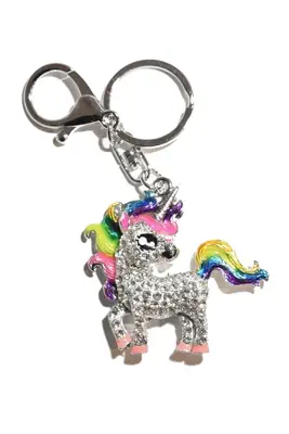 porte-cle licorne multicolore