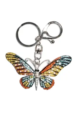 porte-cle papillon multicolore
