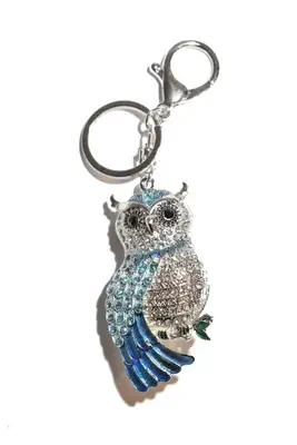 porte-cle chouette hibou multicolore