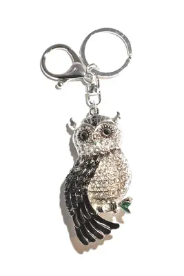 porte-cle chouette hibou multicolore