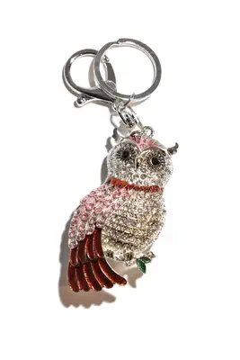 porte-cle chouette hibou multicolore