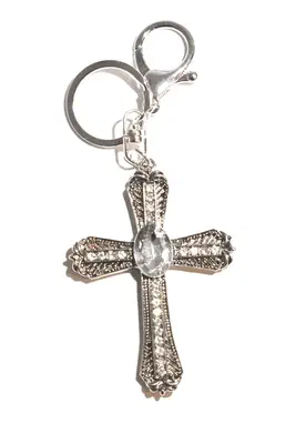 porte-cle croix multicolore