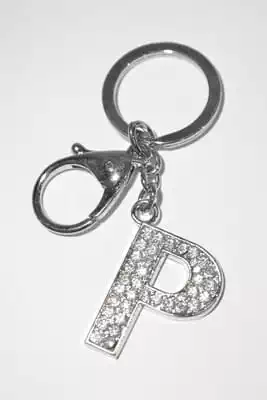 porte-cle lettre P Argent