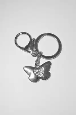 porte-cle lettre papillon Argent