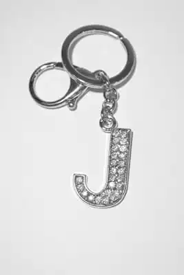 porte-cle lettre J Argent