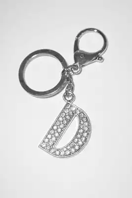 porte-cle lettre D Argent