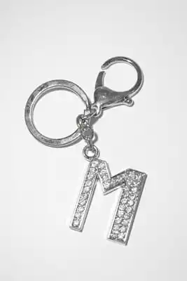 porte-cle lettre M Argent