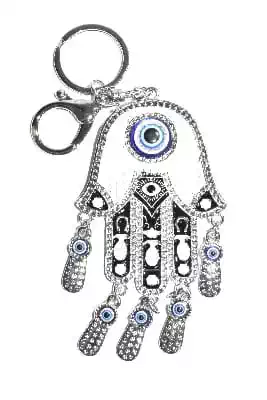 porte-cle main de fatma multicolore