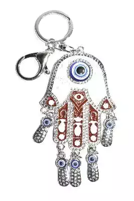 porte-cle main de fatma multicolore