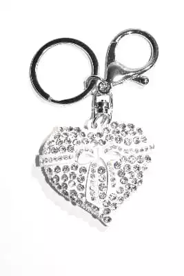 porte-cle Coeur multicolore
