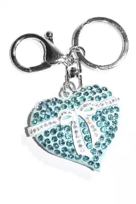 porte-cle Coeur multicolore