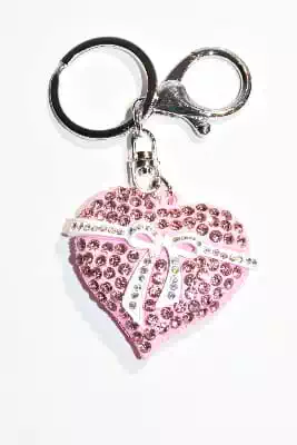 porte-cle Coeur multicolore