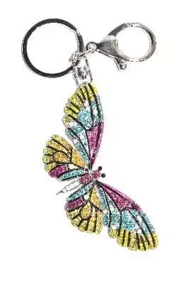 porte-cle papillon multicolore