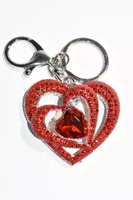 porte-cle Coeur multicolore