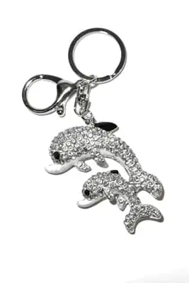 porte-cle dauphin multicolore