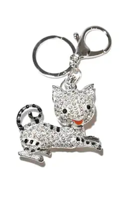 porte-cle chat multicolore