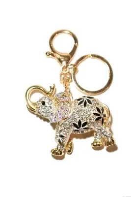 porte-cle éléphant multicolore