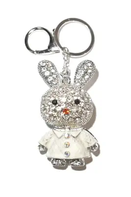 porte-cle lapin multicolore