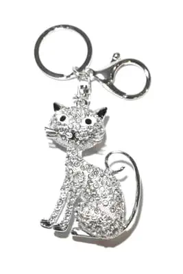 porte-cle chat multicolore