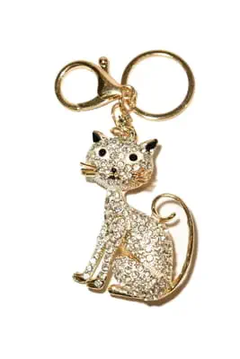 porte-cle chat multicolore