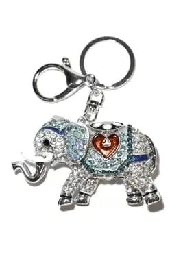 porte-cle éléphant multicolore