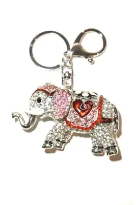 porte-cle éléphant multicolore