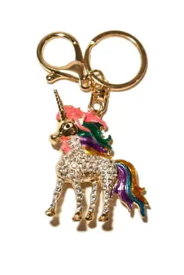 porte-cle licorne multicolore
