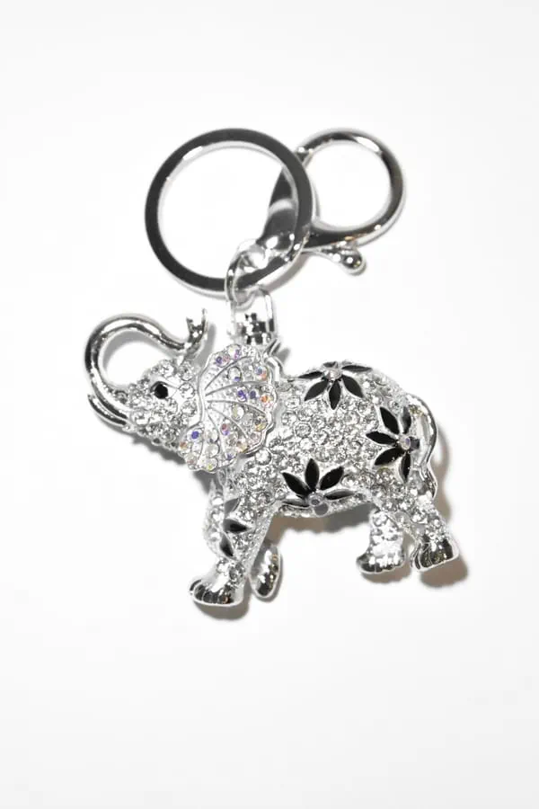 porte-cle éléphant multicolore