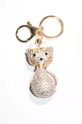 porte-cle chat multicolore
