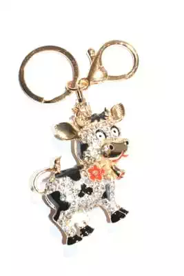 porte-cle vache multicolore
