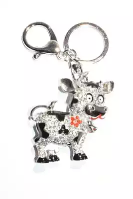 porte-cle vache multicolore