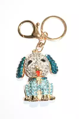 porte-cle chien multicolore