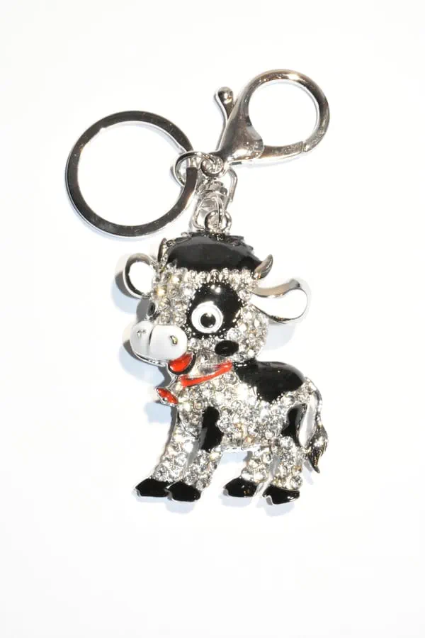 porte-cle vache multicolore