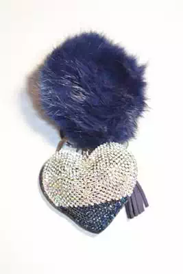 pompon coeur multicolore