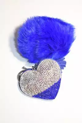 pompon coeur multicolore