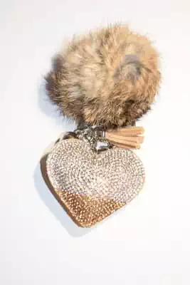 pompon coeur multicolore