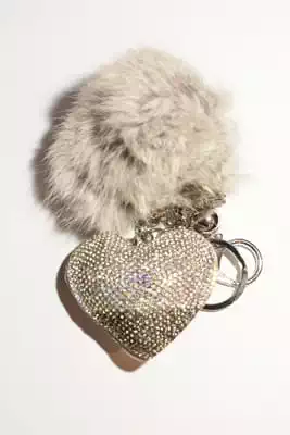 pompon coeur multicolore