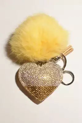 pompon coeur multicolore