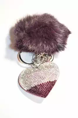 pompon coeur multicolore