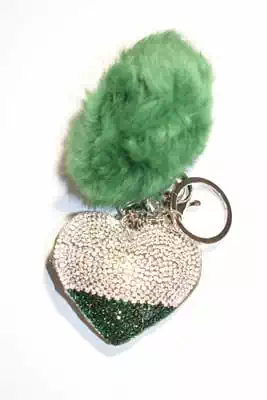 pompon coeur multicolore