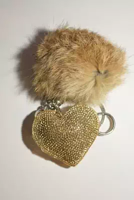 pompon coeur multicolore