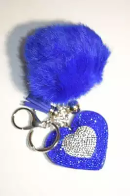 pompon coeur multicolore
