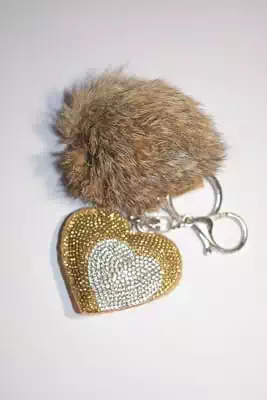 pompon coeur multicolore